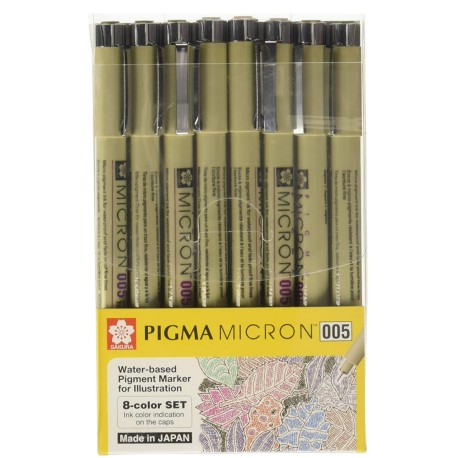 Estilógrafo Pigma Micron 005 Sakura Estuche Con 8 Piezas