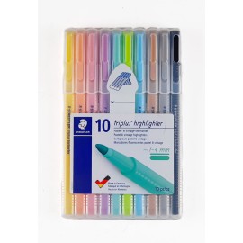 Estuche c/10 Marcadores Triplus Highlighter Pastel Staedtler