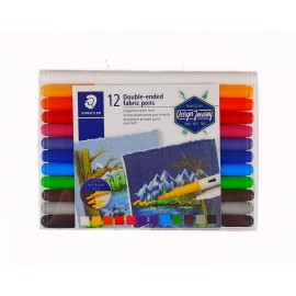 Estuche c/12 Rotuladores De Doble Punta Para Textil Staedtler