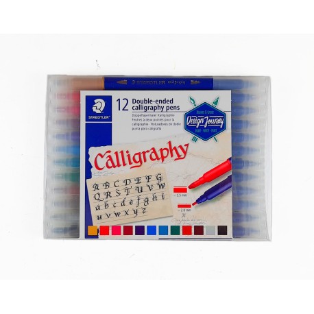Estuche c/12 Rotuladores Double-Ended Calligraphy Pens Staedtler