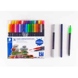 Estuche c/36 Marcadores Double-Ended Permanents Pens