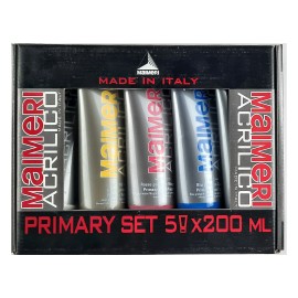 Estuche C/5 Tubos De Acrílico Maimeri Primarios 200ml