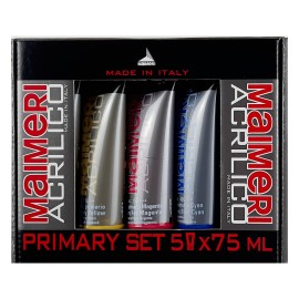 Estuche C/5 Tubos De Acrílico Maimeri Primarios 75ml
