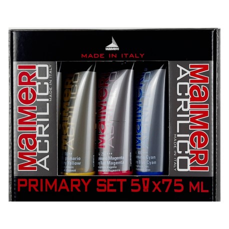 Estuche C/5 Tubos De Acrílico Maimeri Primarios 75ml