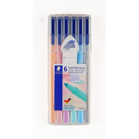 Estuche c/6 Rotuladores Triplus Fibre Tip Pen