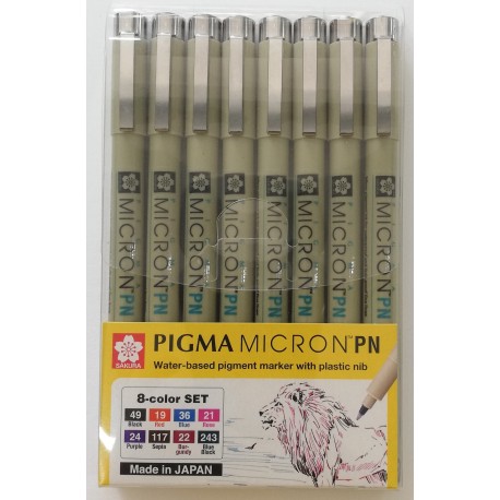 Estuche C/8 Marcadores Pigma Micron Pn  Sakura