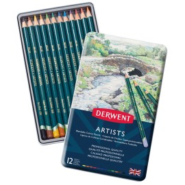 Estuche Con 12 Lápices De Colores Artists Derwent