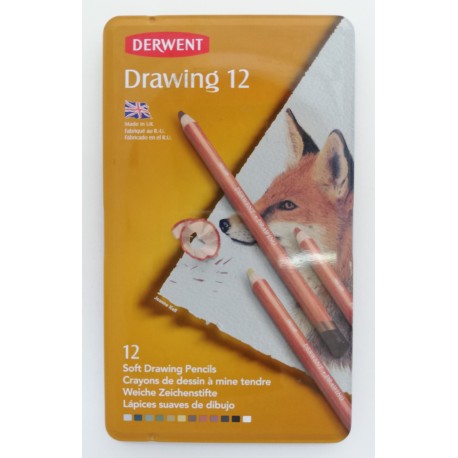 Estuche Con 12 Lápices De Colores Drawing Derwent