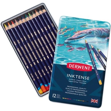 Estuche Con 12 Lápices De Colores Inktense Derwent