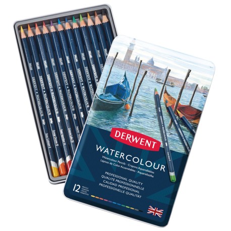 Estuche Con 12 Lápices De Colores Watercolour Derwent