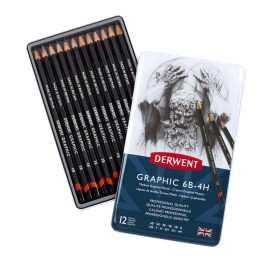 Estuche Con 12 Lápices De Grafito Graphic 6b-4h  Derwent