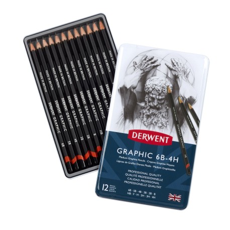 Estuche Con 12 Lápices De Grafito Graphic 6b-4h  Derwent