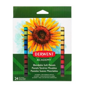 Estuche Con 24 Barras De Gises Pastel Derwent Academy.