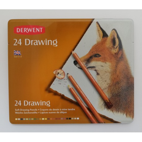 Estuche Con 24 Lápices De Colores Drawing Derwent