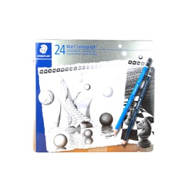 Estuche Con 24 Lápices De Dibujo Mars Lumograph Steadtler