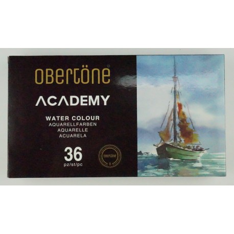 Estuche Con 36 Pastillas Acuarela Obertone Academy