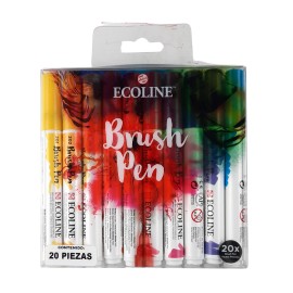 Estuche De Marcadores Brush Pen De Acuarela Ecoline