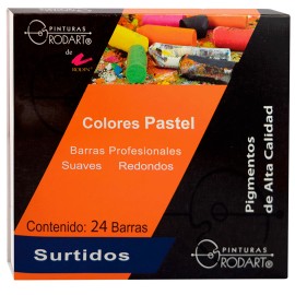 Gises Redondos Colores Pastel Suaves Rodart Set Con 24 Piezas