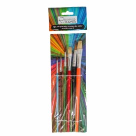 JUEGO DE 6 PINCELES SINTETICOS RODART