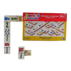 Juego De Domino Didáctico Números Y Conjuntos 28 Piezas Diako