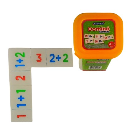 Juego De Domino Didactico Sumas Evaflex 28 Piezas
