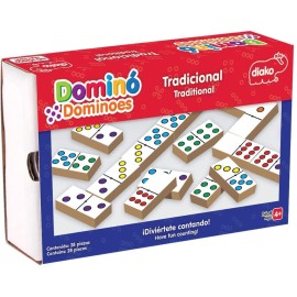 Juego De Domino Tradicional En Madera Para Niños Diako 28 Piezas