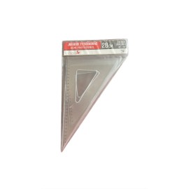 JUEGO DE ESCUADRAS SEMI-PROFESIONAL 28 CM CON BISEL Y GRADUADA DEVAL