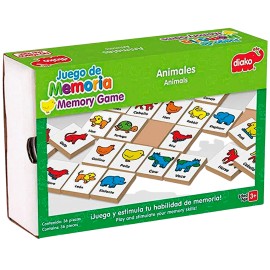 Juego De Memoria De Animales Didactico 36 Piezas Diako