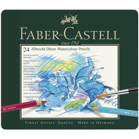 Lápices De Color Acuarelables Albrecht Dürer 117524 Faber Castell Estuche Con 24 Piezas