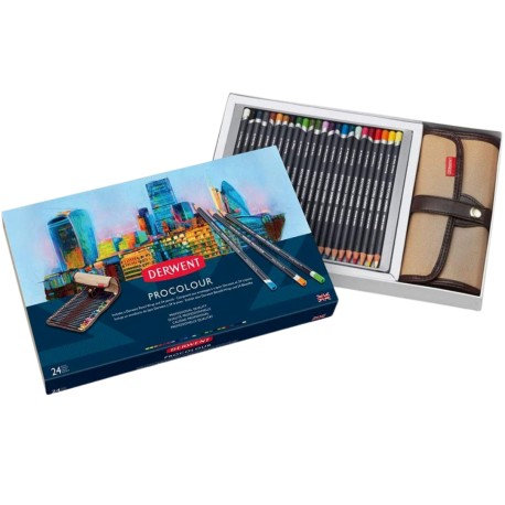 Lápices De Colores 2302583 Procolour Derwent Set De 24 Piezas Con Estuche