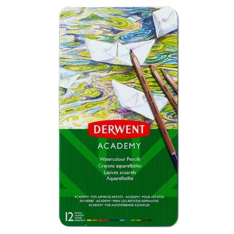 Lápices De Colores Acuarelables 2301941 Derwent Academy Set Con 12 Piezas