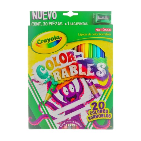 Lápices De Colores Borrables Crayola Caja Con 20 Piezas