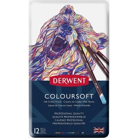 Lápices De Colores Coloursoft 0701026 Derwent Estuche Con 12 Piezas