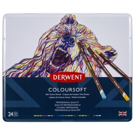 Lápices De Colores Coloursoft 0701027 Derwent Estuche Con 24 Piezas