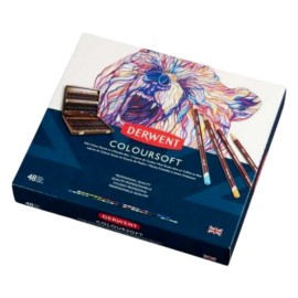 Lápices De Colores Coloursoft Derwent 2301660 Estuche De Madera Con 48 Piezas