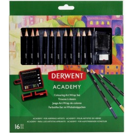 Lapices De Colores Con Estuche Enrollable 2305681 Derwent Academy Set Con 16 Piezas