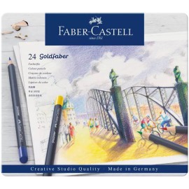 Lápices De Colores Goldfaber 114724 Faber Castell Estuche Con 24 Piezas