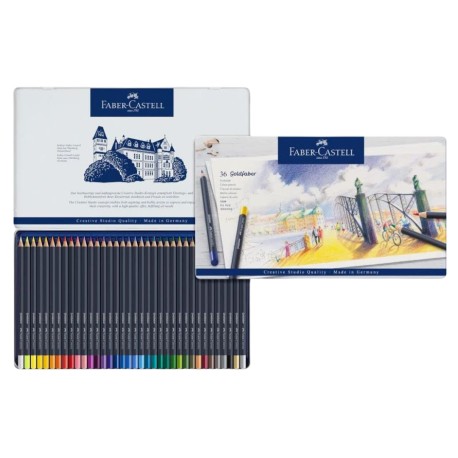 Lápices De Colores Goldfaber 114736 Faber Castell Estuche Con 36 Piezas