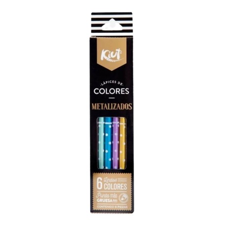 Lapices De Colores Kiut Punta Gruesa Set 6 Pzas Elige Color