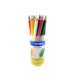 Lápices De Colores Largos Lyra Super Ferby Triangulares Bote Con 18 Piezas