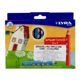 Lápices De Colores Lyra Groove Triple One Caja Con 12 Piezas