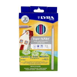 Lápices De Colores Lyra Super Ferby Metálicos Caja Con 12 Piezas