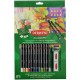 Lápices De Colores Para Principiantes Con Set De Accesorios Para dibujo 2305678 Derwent Academy 17 Piezas