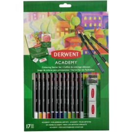 Lápices De Colores Para Principiantes Con Set De Accesorios Para dibujo 2305678 Derwent Academy 17 Piezas