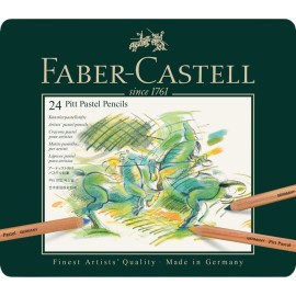 Lápices De Colores Pastel Pitt Artist 112124 Faber Castell Estuche Con 24 Piezas