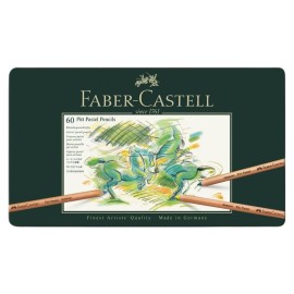 Lápices De Colores Pastel Pitt Artist 112160 Faber Castell Estuche Con 60 Piezas