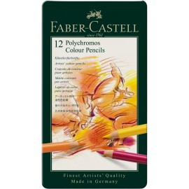 Lápices De Colores Polychromos 110012 Faber Castell Set Con 12 Piezas