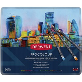 Lápices De Colores Procolour 2302506 Derwent Estuche Con 24 Piezas