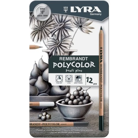 Lápices De Colores Rembrandt Polycolor Profi Plus Lyra Set Con 12 Piezas