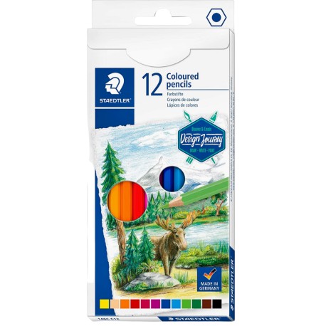 Lápices De Colores Staedtler 146CC12 Hexagonal Hecho En Alemania Set 12 Piezas